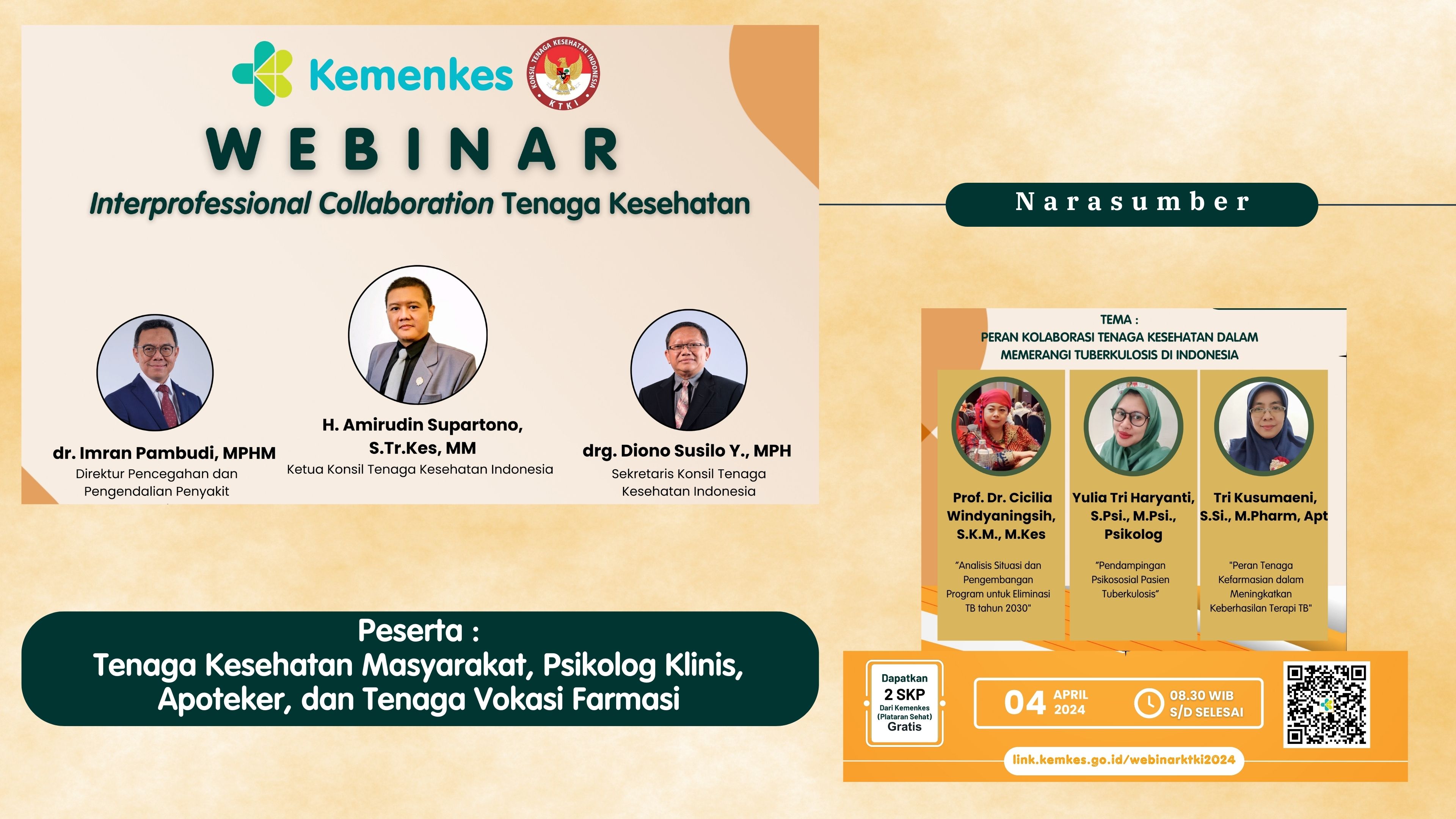 Webinar Tenaga Kesehatan - Peran Kolaborasi Tenaga Kesehatan dalam Mengeliminasi Tuberkulosis di Indonesia