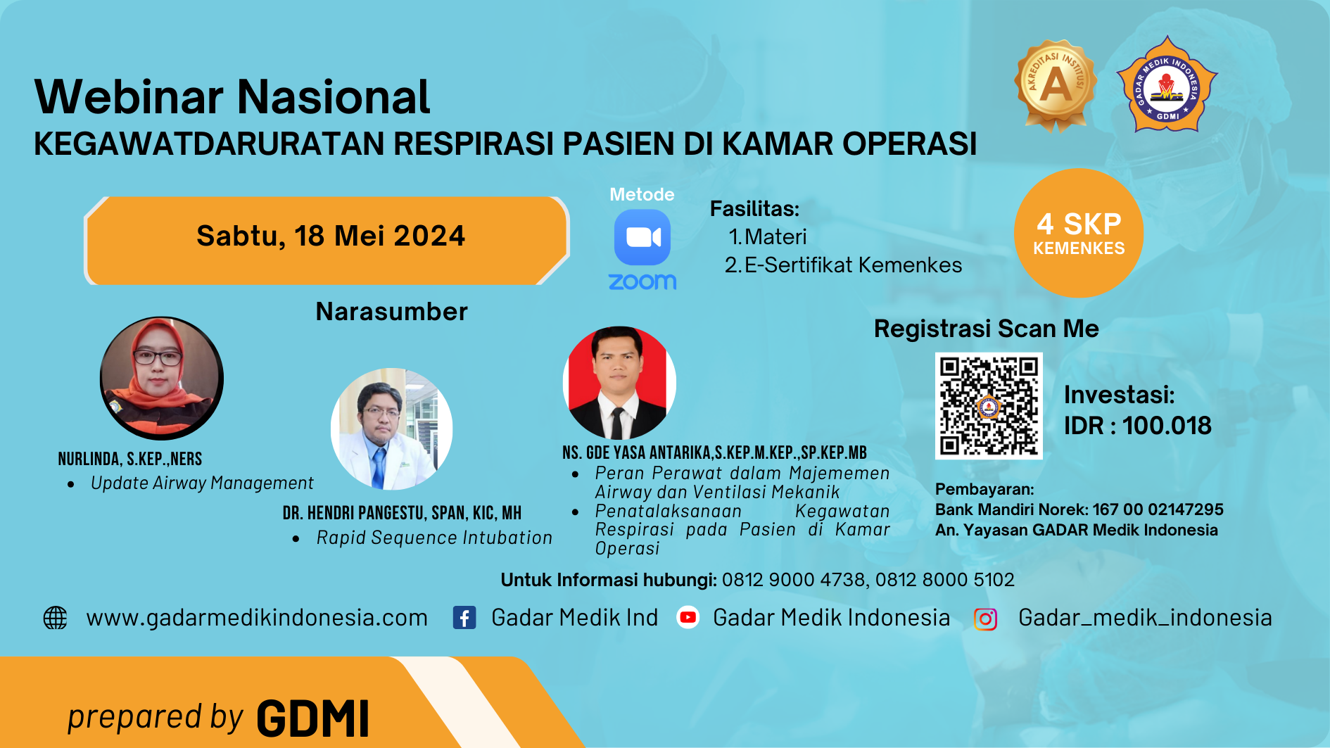 Webinar Kegawatdaruratan Respirasi Pasien di kamar Operasi