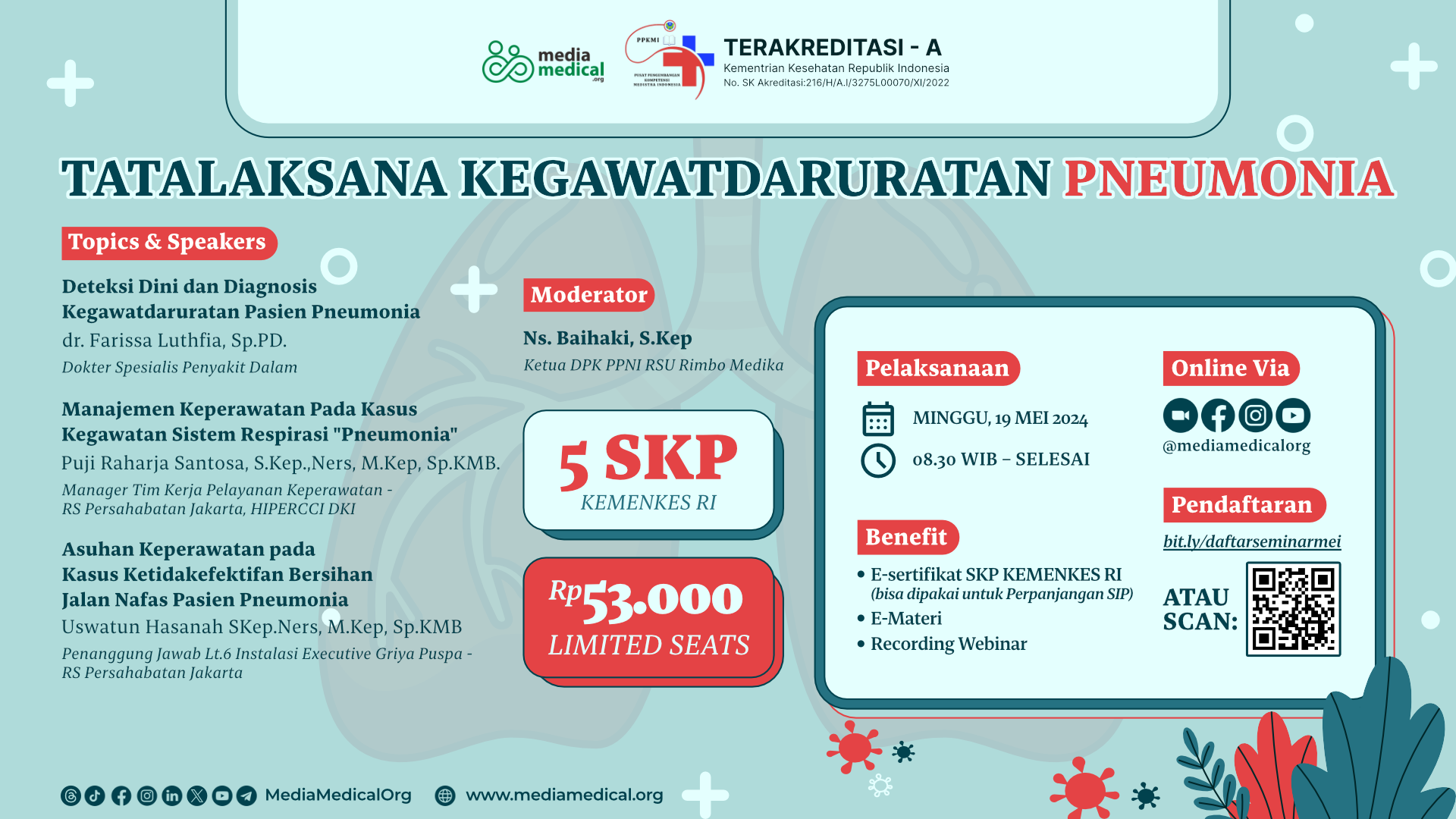 Webinar Tatalaksana Kegawatdaruratan Pneumonia