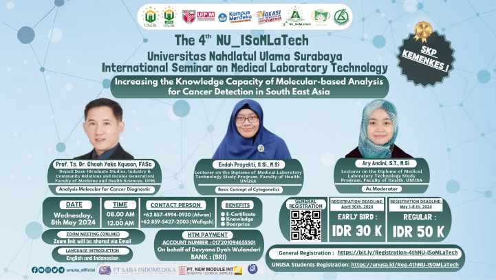 PENINGKATAN KAPASITAS PENGETAHUAN ANALISIS BERBASIS MOLEKULER UNTUK MENDETEKSI KANKER DI ASIA TENGGARA_UNIVERSITAS NAHDLATUL ULAMA SURABAYA