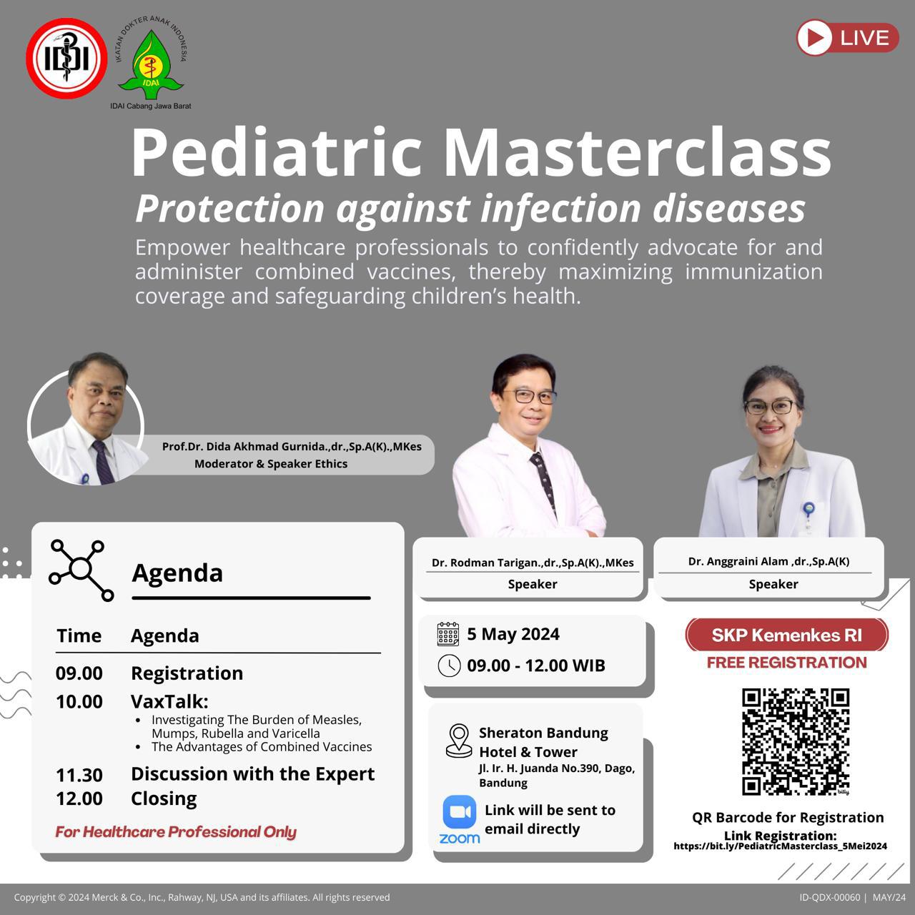 Seminar Hybrid Pediatric Masterclass Protection Against Infection Diseases - IDAI JABAR