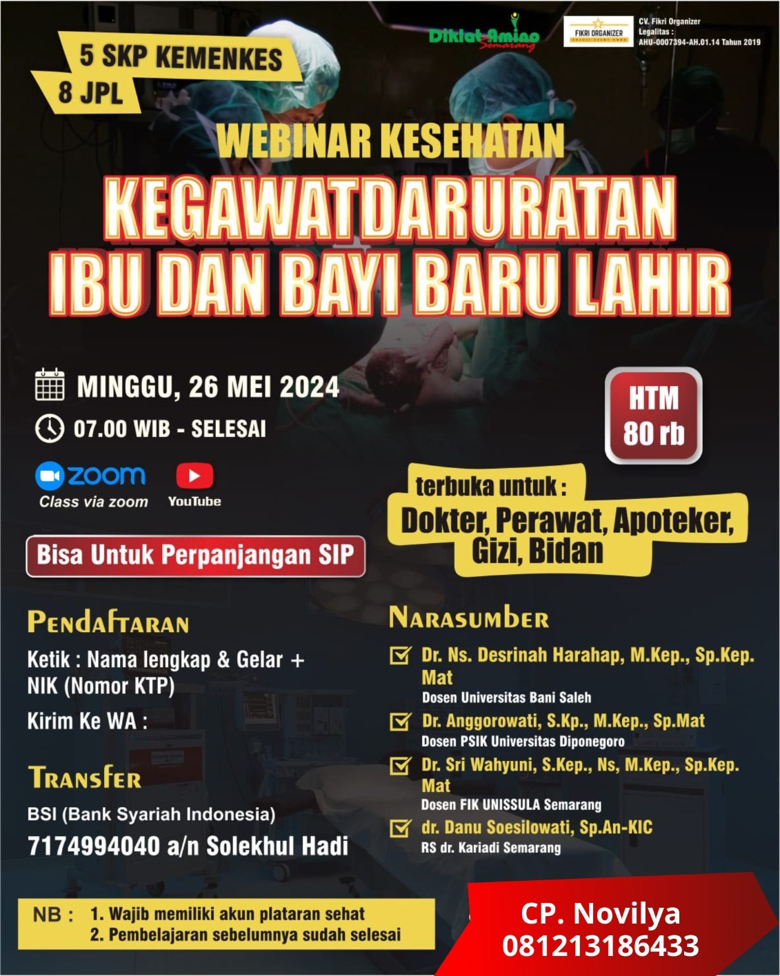 WEBINAR KEGAWATDARURATAN IBU DAN BAYI BARU LAHIR