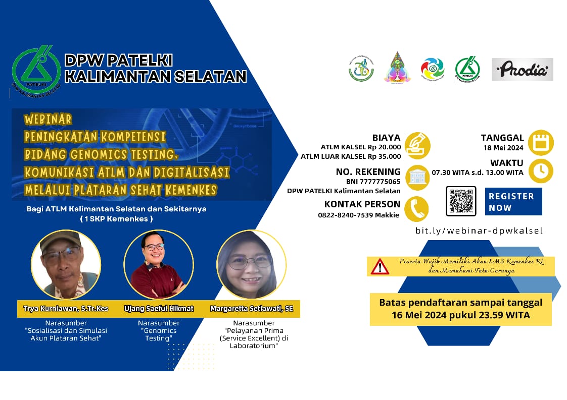 Peningkatan Kompetensi bidang Genomics Testing, Service Excelent dan Digitalisasi Melalui Plataran Sehat Kemenkes_DPW Kalimantan Selatan