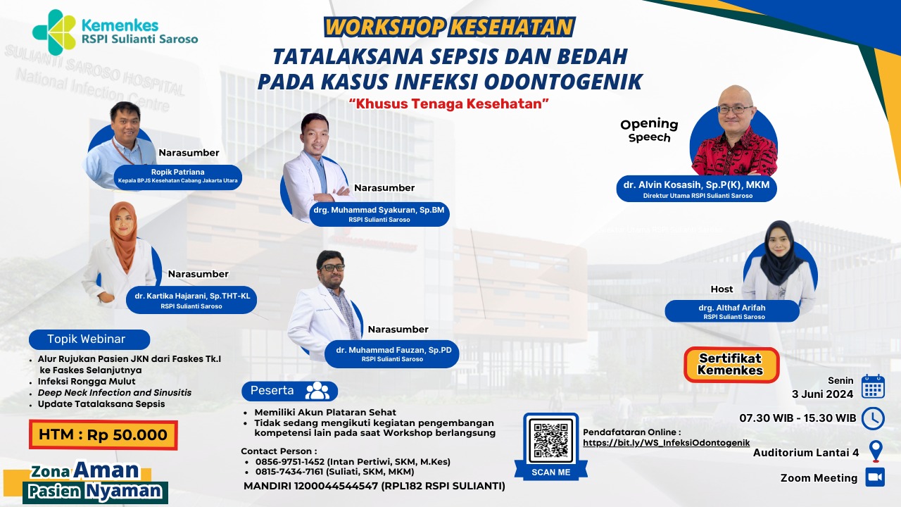 WORKSHOP TATALAKSANA SEPSIS DAN BEDAH PADA KASUS INFEKSI ODONTOGENIK