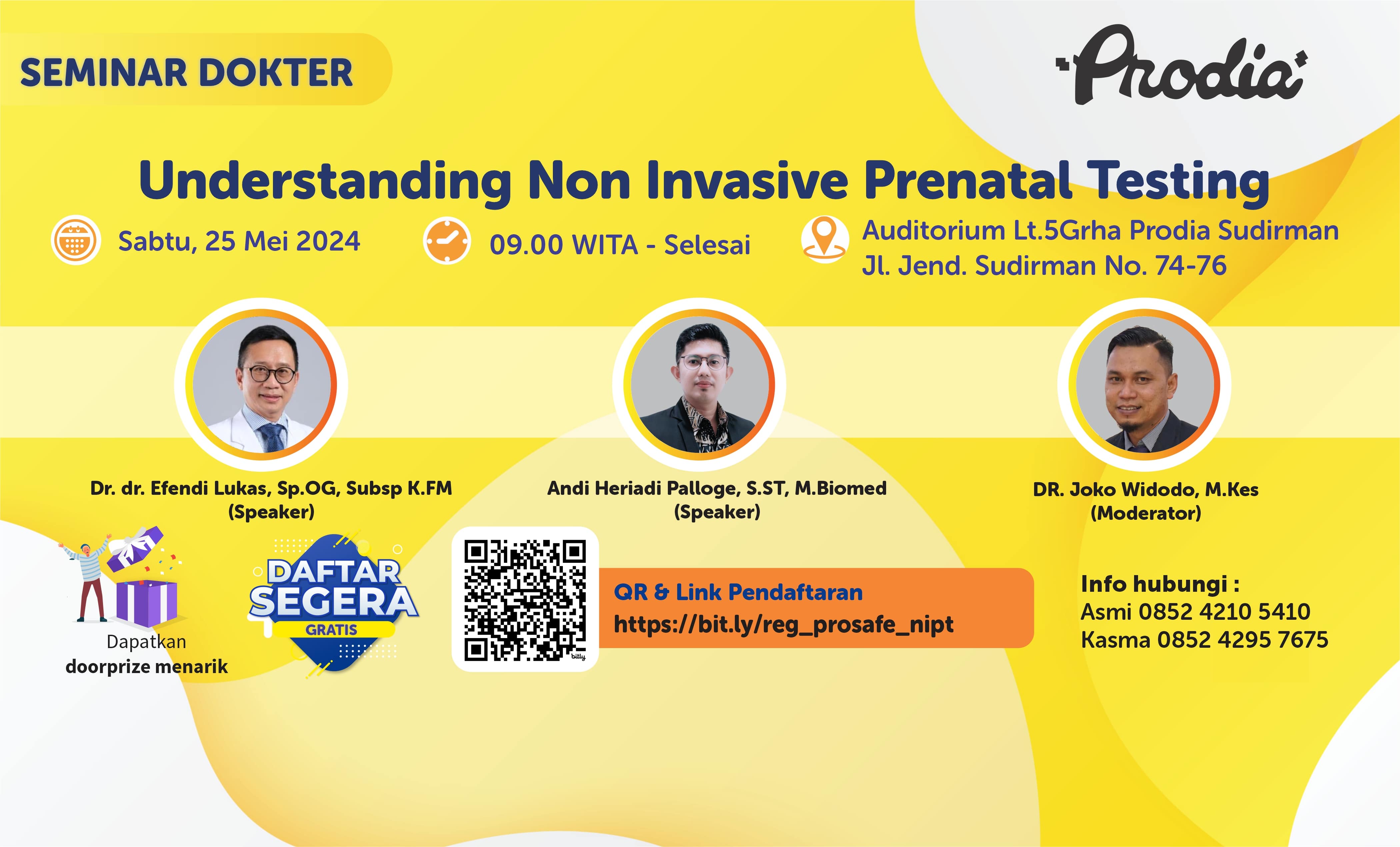 Seminar Dokter Understanding Non Invasive Prenatal  Testing Kerjasama PT. Prodia Widyahusada,Tbk dengan BBPK Makassar