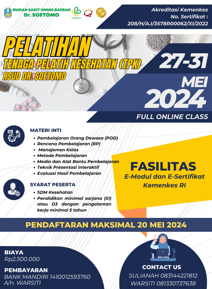Pelatihan Tenaga Pelatih Kesehatan (TPK) - Angkatan 1B Tahun 2024