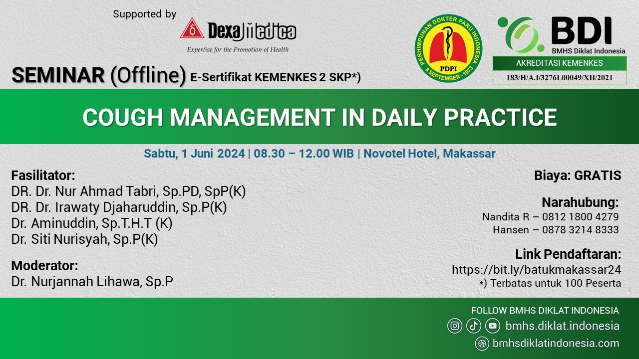 Seminar BDI - PDPI - Cough Management In Daily Practice