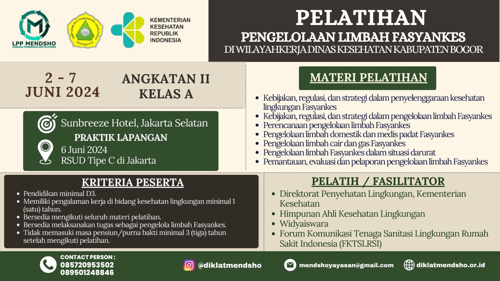 Pelatihan Pengelolaan Limbah Fasyankes