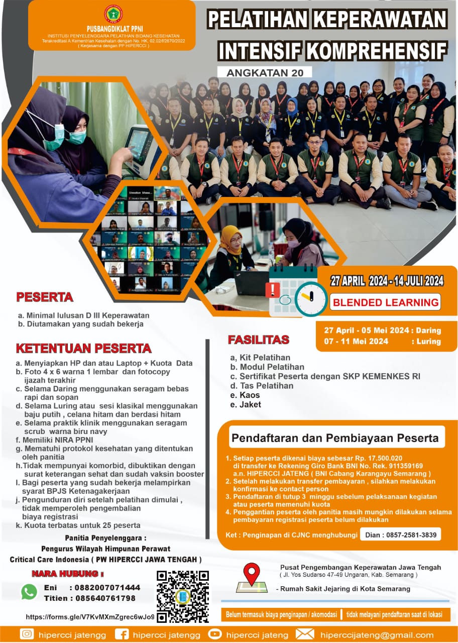 9307-Pelatihan Pelayanan Keperawatan Intensif (ICU) di Jawa Tengah