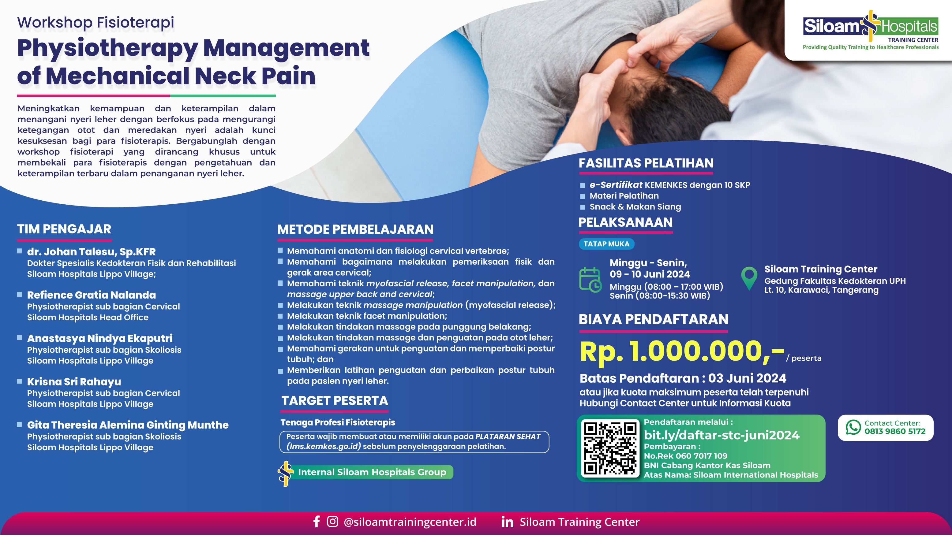 Workshop Physiotherapy Management of Mechanical Neck Pain