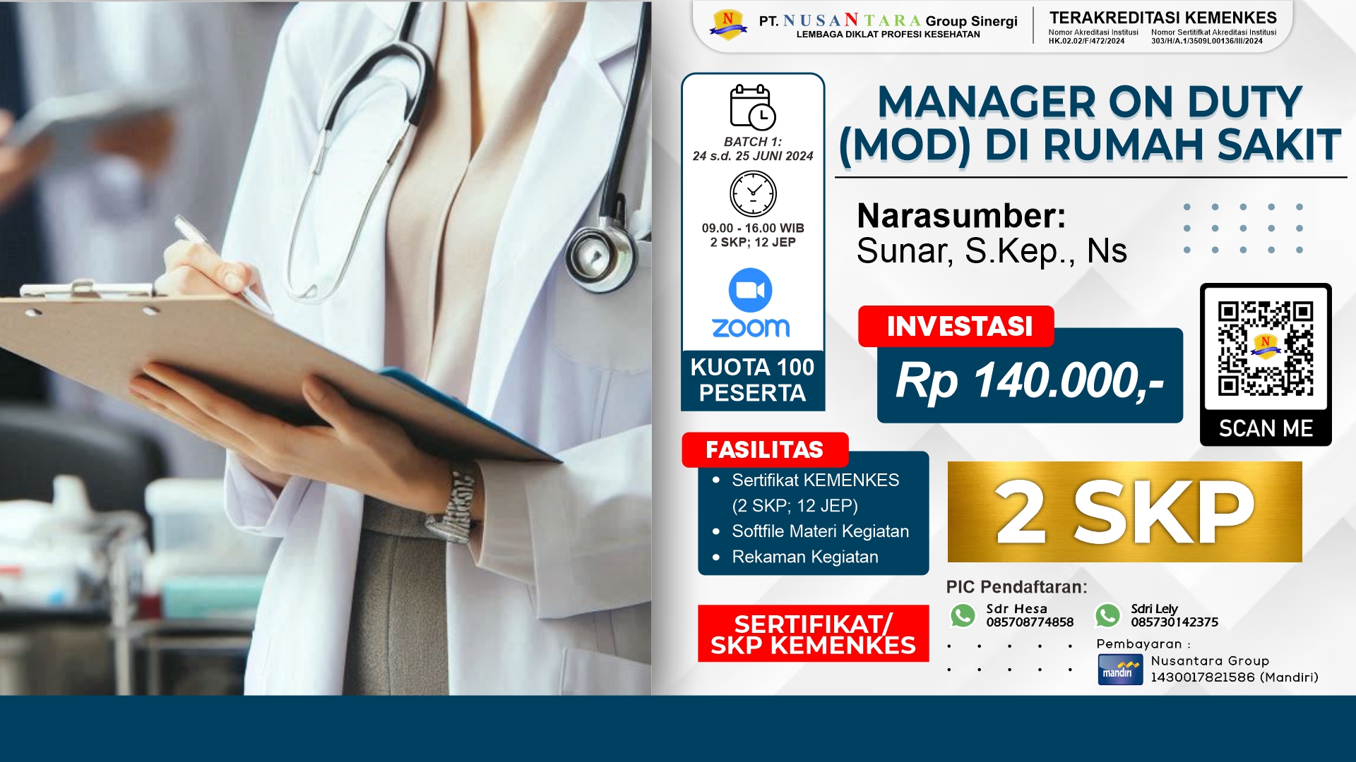 Manager On Duty (MOD) Bagi Dokter dan Perawat di Rumah Sakit