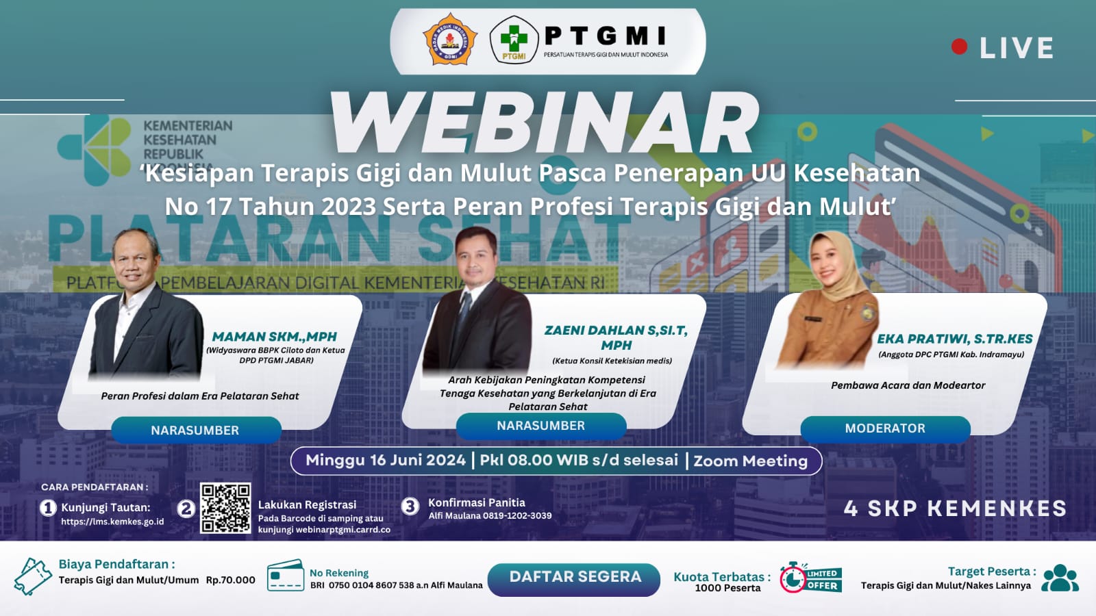 Kesiapan Terapis Gigi dan Mulut Pasca Penerapan UU Kesehatan No. 17 Tahun 2023 serta Peran Profesi Terapis gigi dan mulut
