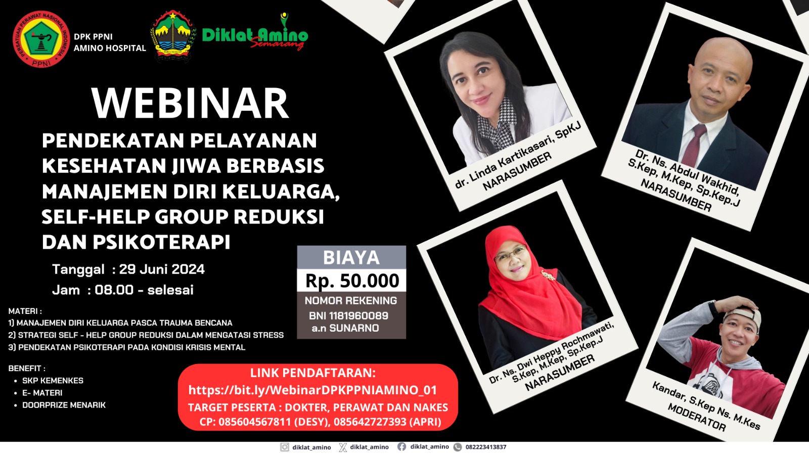 WEBINAR PENDEKATAN PELAYANAN KESEHATAN JIWA BERBASIS MANAJEMEN DIRI KELUARGA, SELF-HELP GROUP REDUKSI DAN PSIKOTERAPI