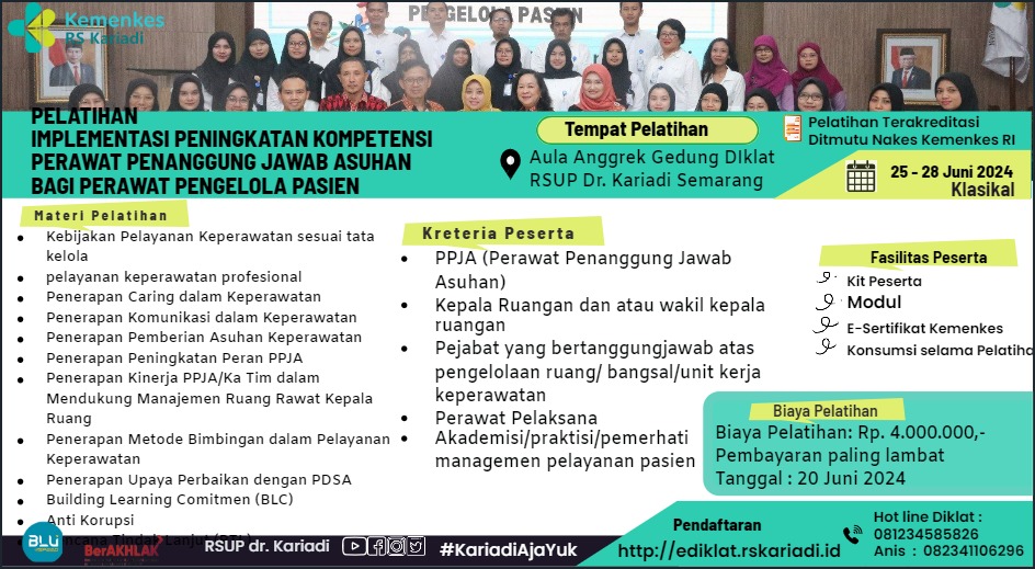 PELATIHAN IMPLEMENTASI PENINGKATAN KOMPETENSI PERAWAT PENANGGUNG JAWAB ASUHAN BAGI PERAWAT PENGELOLA PASIEN
