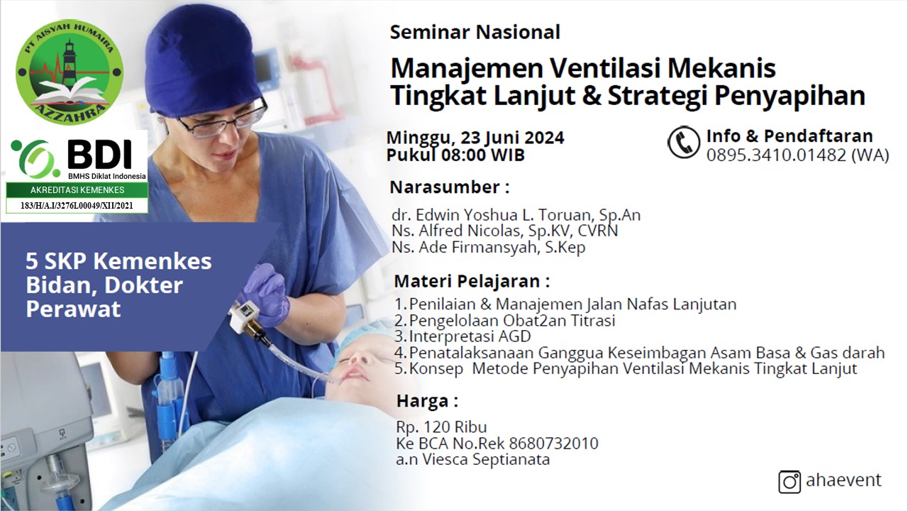 Webinar BDI - AHAEvent - Manajemen Ventilasi Mekanis Lanjutan dan Strategi Penyapihan