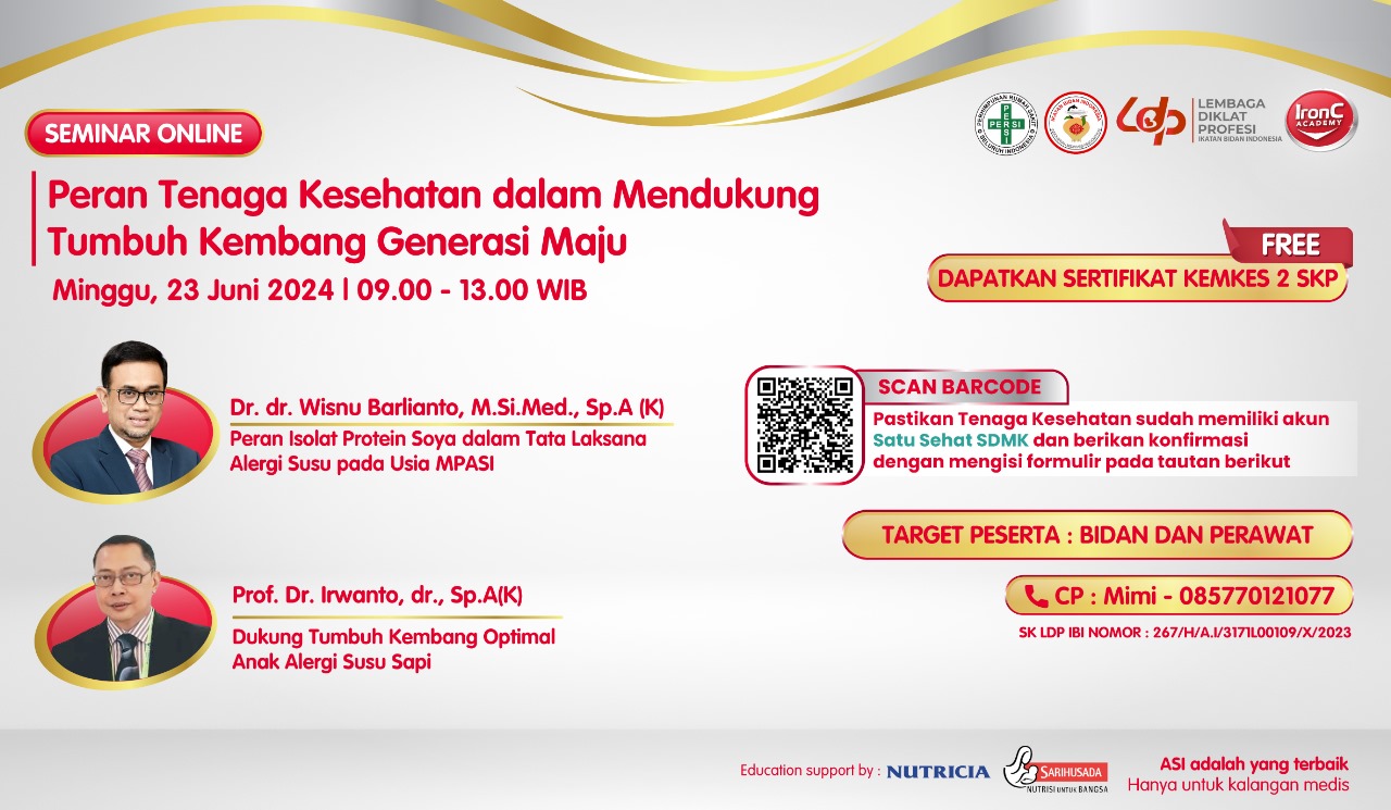 23 Juni 2024 Seminar Blanded Hybrid Peran Tenaga Kesehatan dalam Mendukung Tumbuh Kembang Generasi Maju