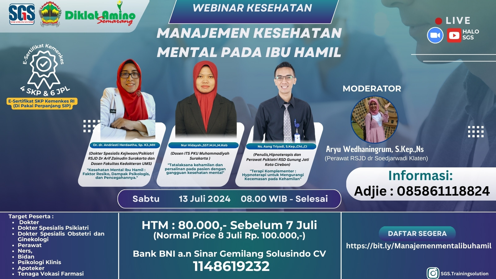 WEBINAR KESEHATAN - MANAJEMEN KESEHATAN MENTAL PADA IBU HAMIL