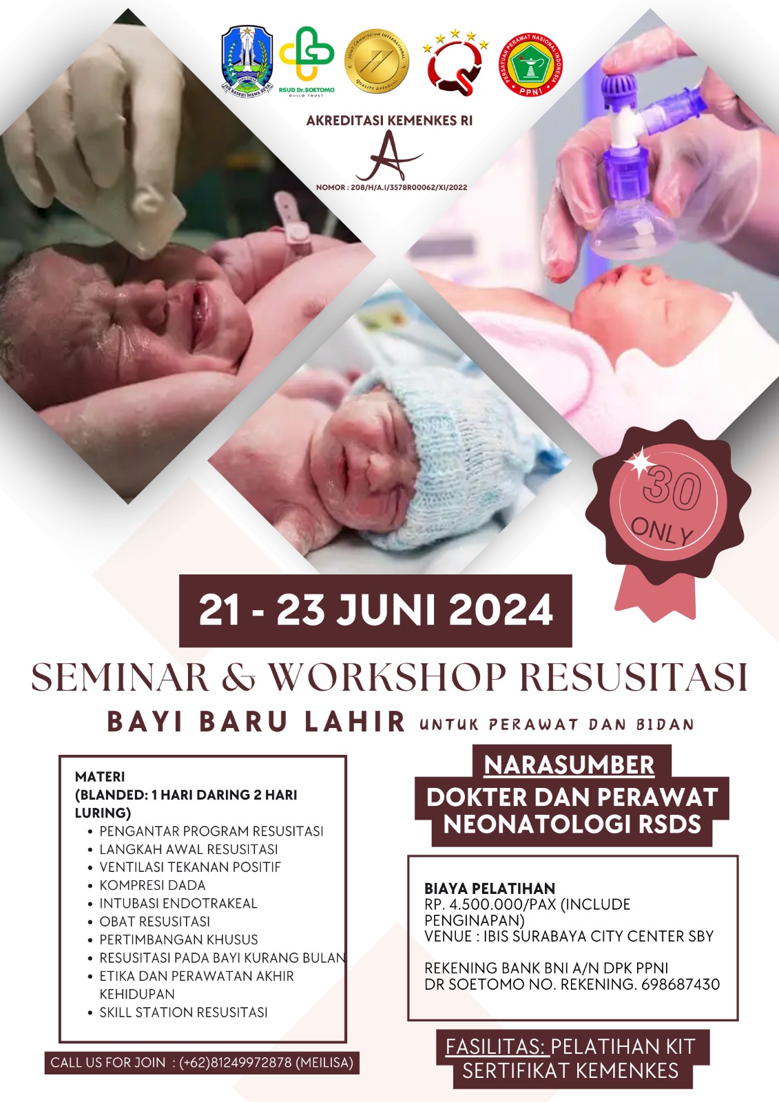 Workshop Resusitasi Bayi Baru Lahir Bagi Perawat dan Bidan