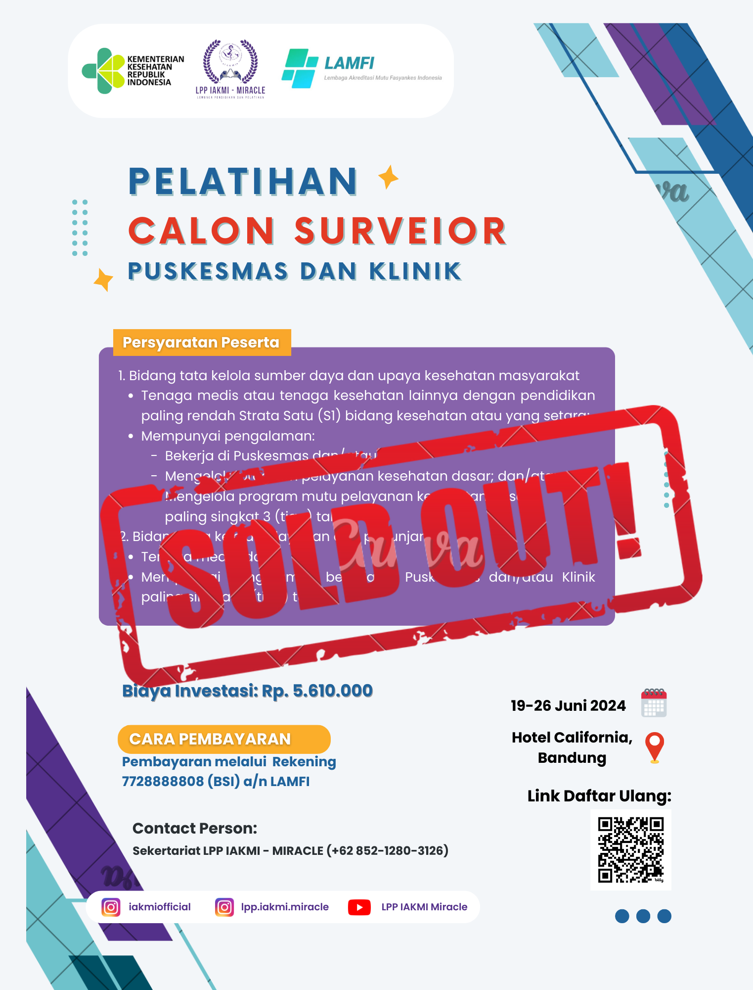 Pelatihan Surveior Akreditasi Puskesmas dan Klinik