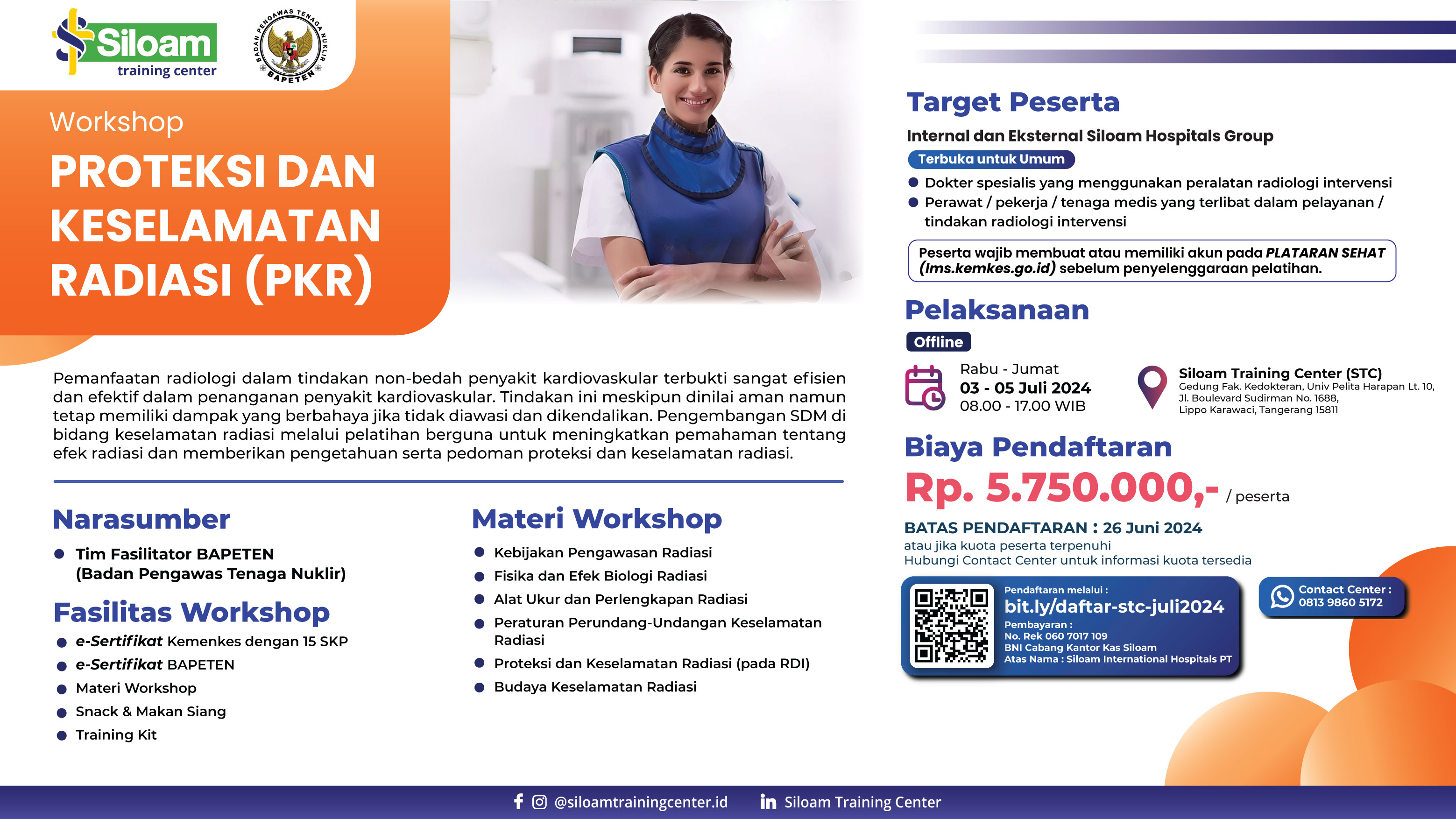 Workshop Proteksi dan Keselamatan Radiasi (PKR) - BAPETEN 