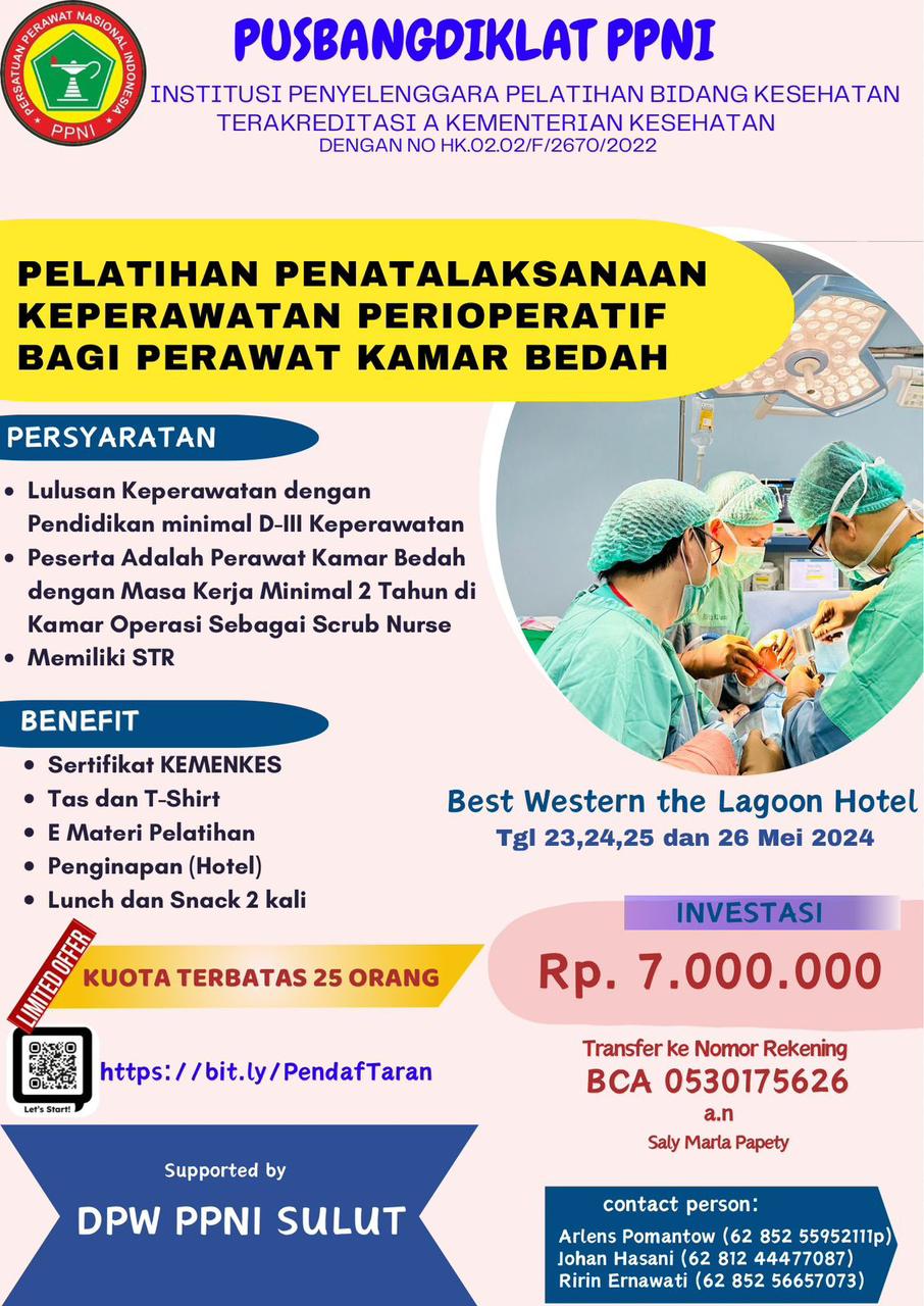 10698_Pelatihan Penatalaksanaan Keperawatan Perioperatif Bagi Perawat Kamar Bedah