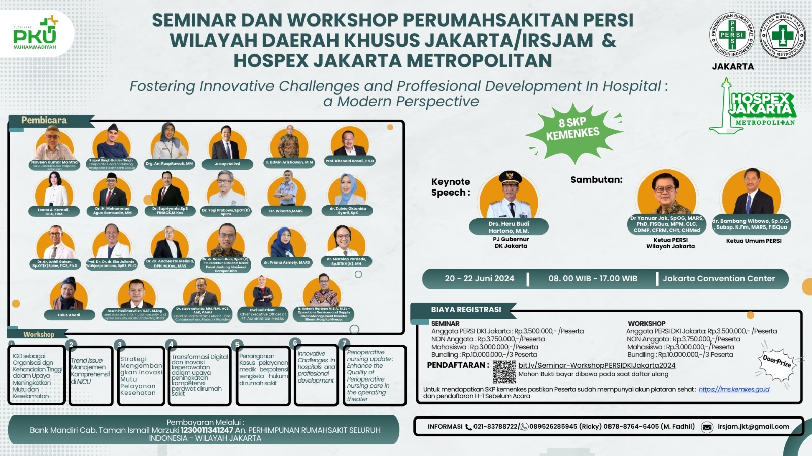 SEMINAR DAN WORKSHOP PERSI DKI JAKARTA Fostering Innovative Challenges and Professional Development in Hospital  a Modern Perspective