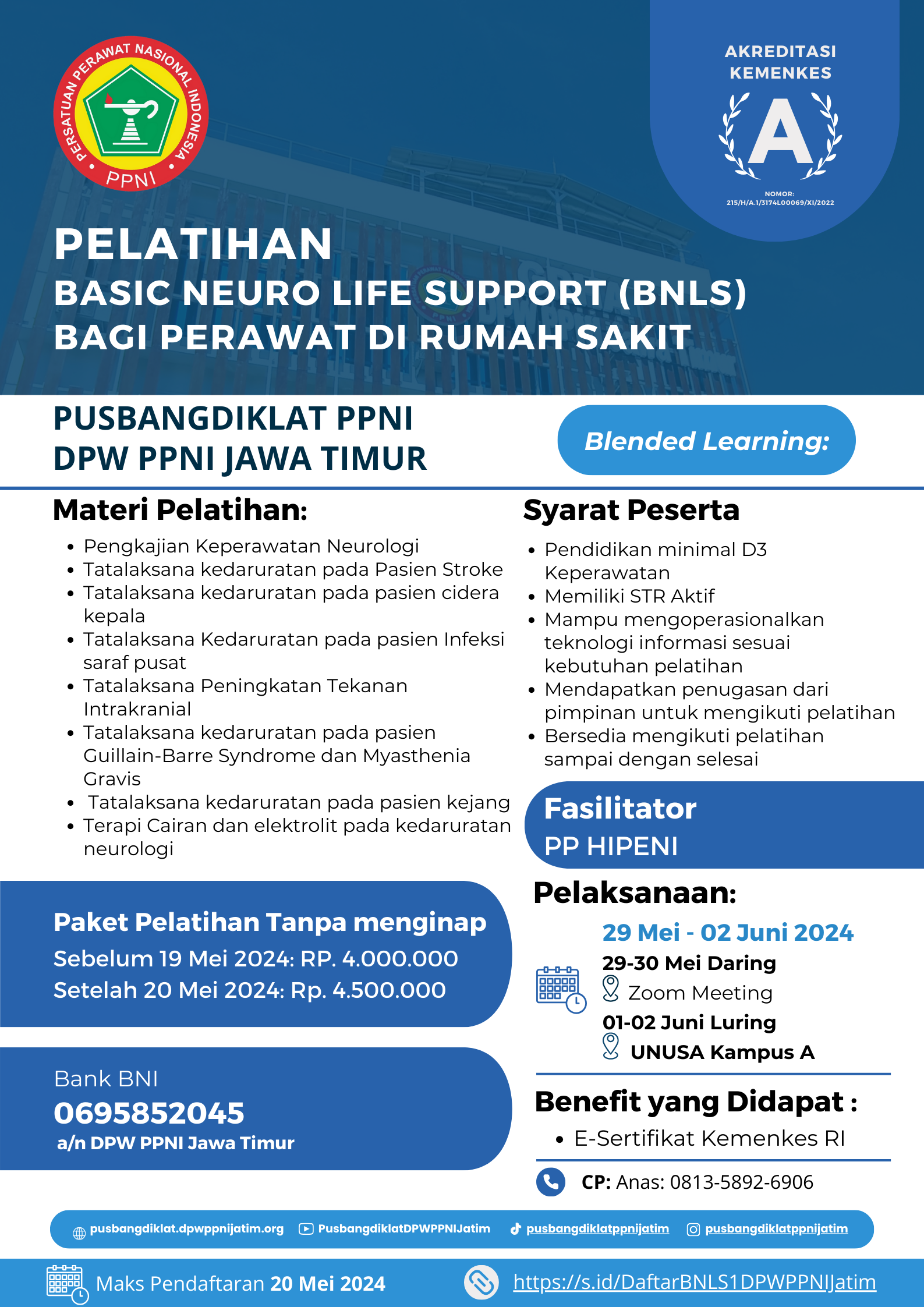 10757-Pelatihan Basic Neuro Life Support (BNLS) Bagi Perawat di Rumah Sakit