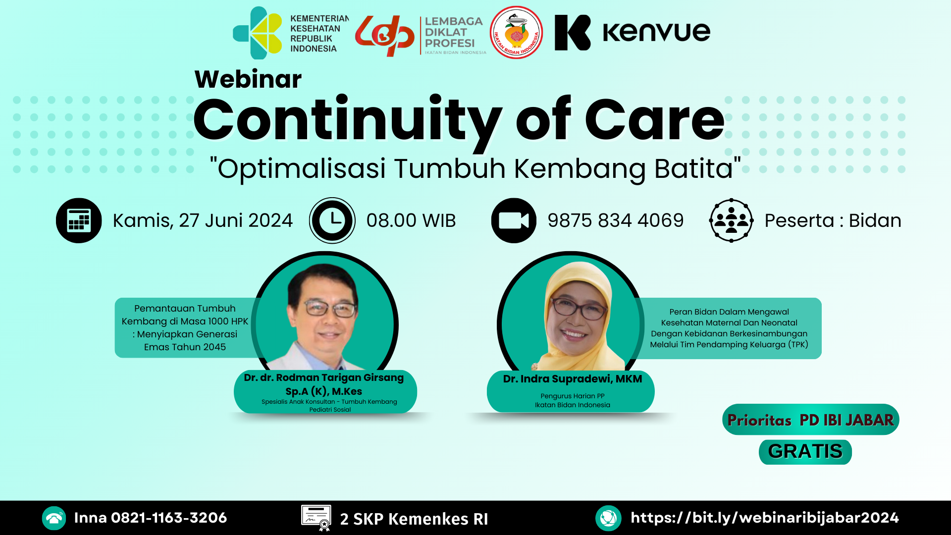 WEBINAR CONTINUITY OF CARE OPTIMALISASI TUMBUH KEMBANG BATITA - 27 JUNI 2024