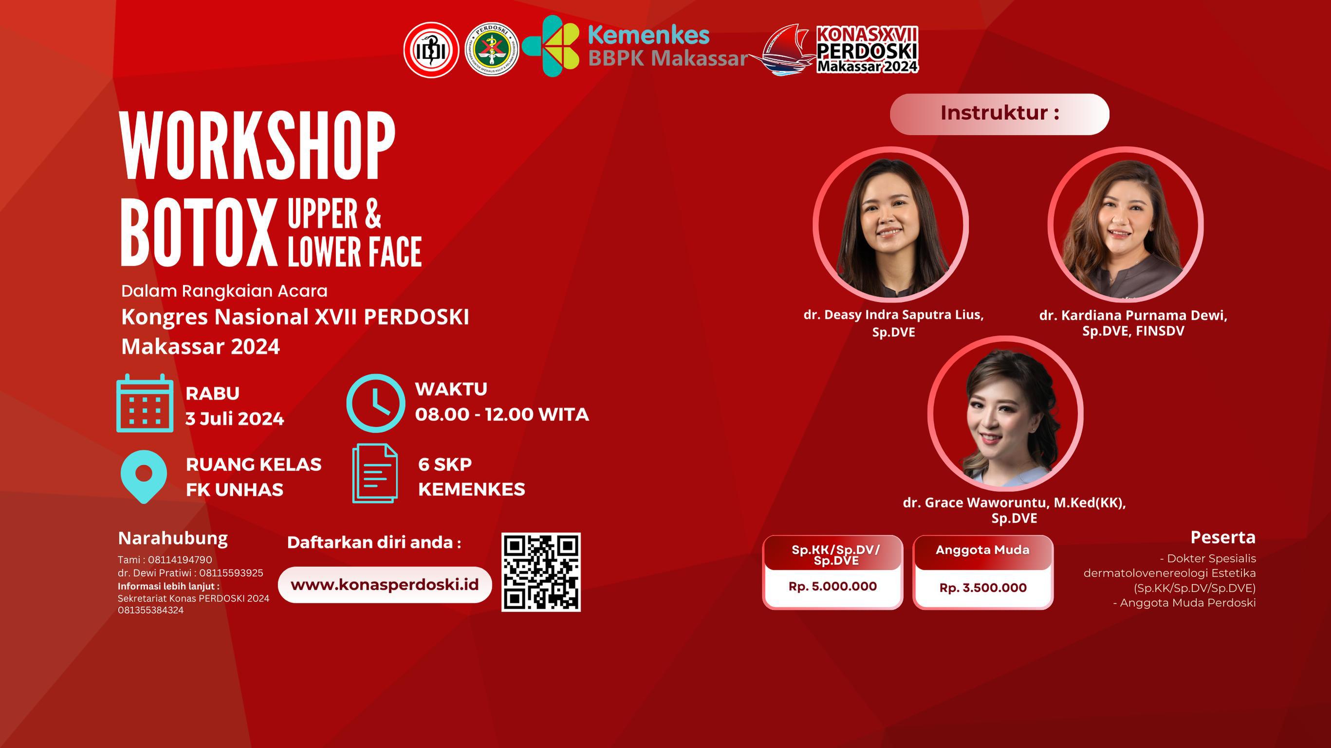 Workshop Botox SP.DVE dan PPDS bekerja sama dengan PERDOSKI