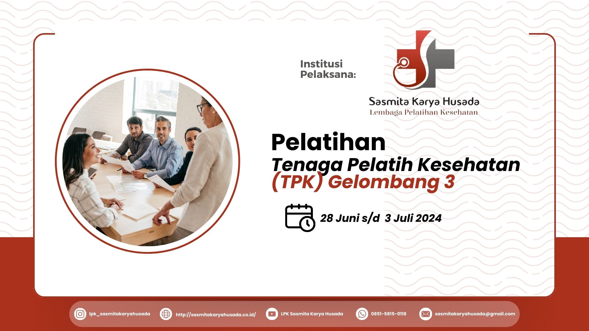Pelatihan Tenaga Pelatih Kesehatan (TPK) Gelombang 3