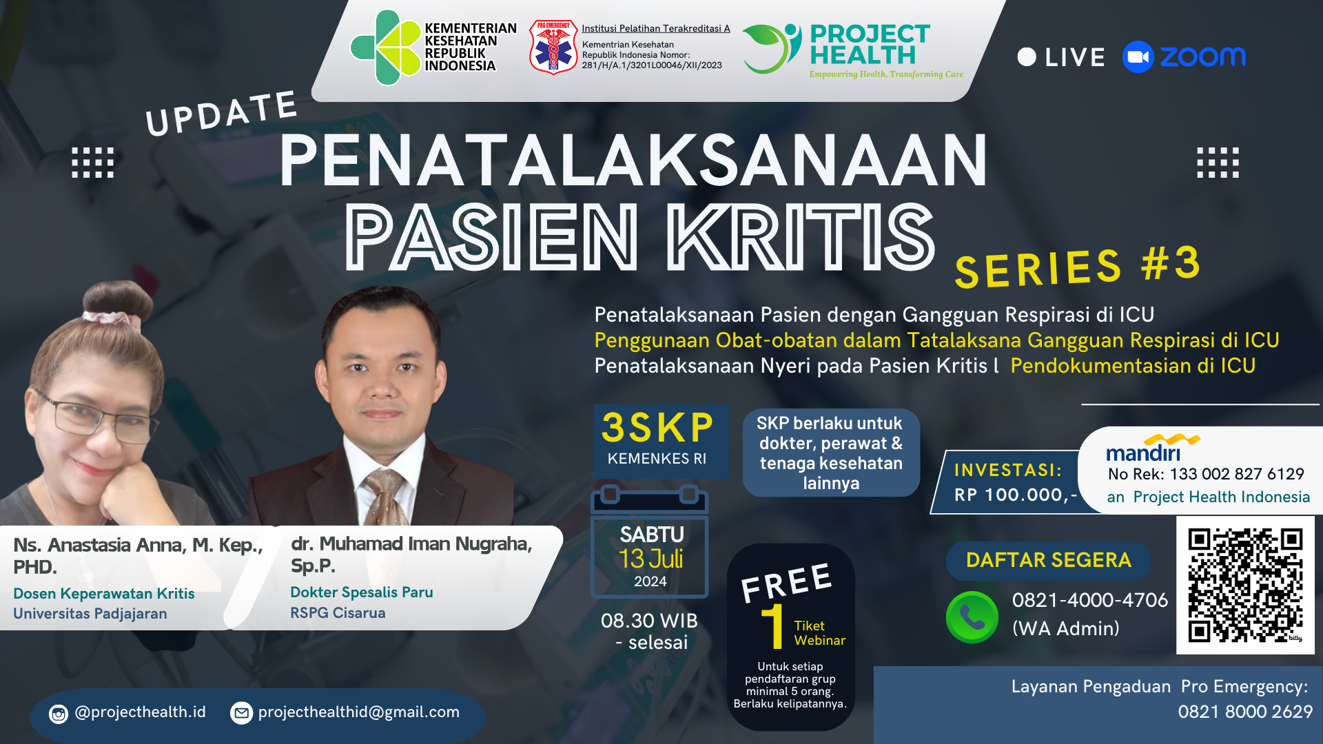 Webinar Update Penatalaksanaan Pasien Kritis Series 3