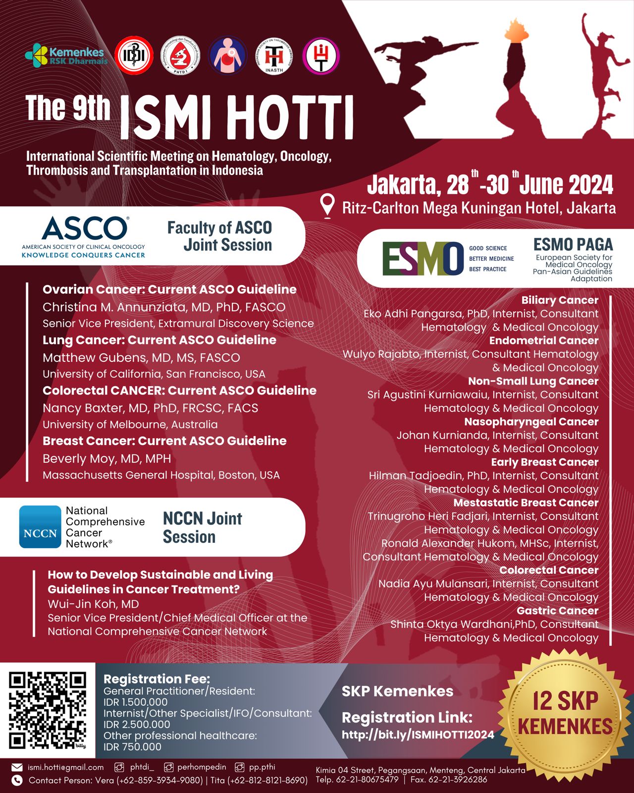 Kegiatan Ilmiah The 9th International Scientific Meeting on Hematology, Oncology, Thrombosis and Transplantation in Indonesia (ISMI-HOTTI) 2024 in conjunction with American Society of Clinical Oncology Joint Session (ASCO)