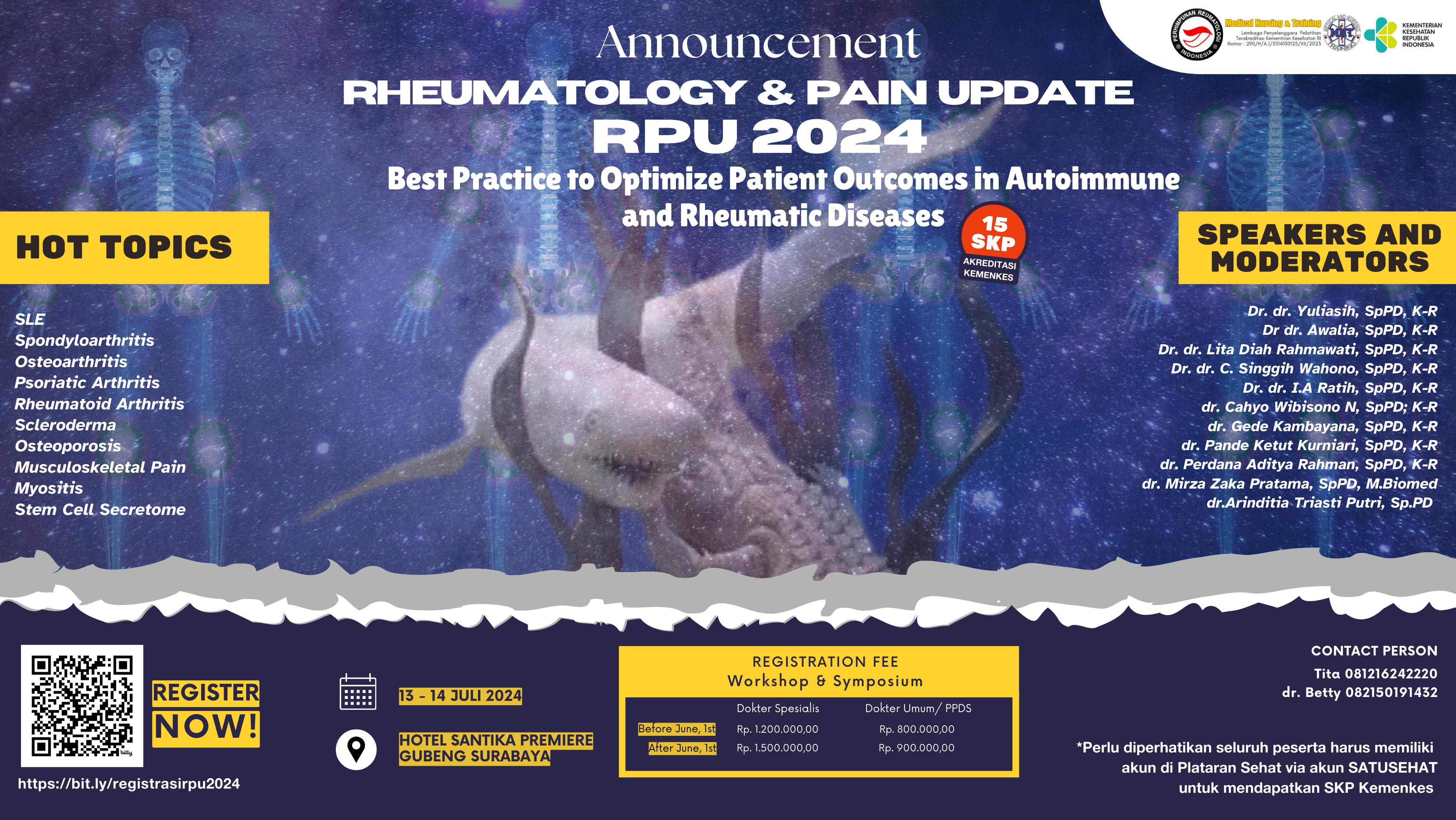 RHEUMATOLOGY PAIN UPDATE 2024 WORKSHOP Best Practice To Optimize Patient Outcomes In Autoimmune And Rheumatic DiseasesI