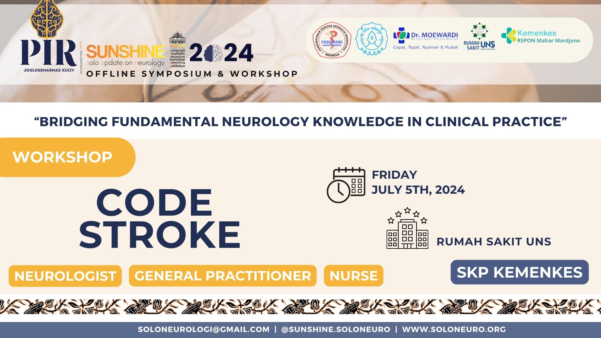 SUNSHINE 2024 - Workshop Code Stroke