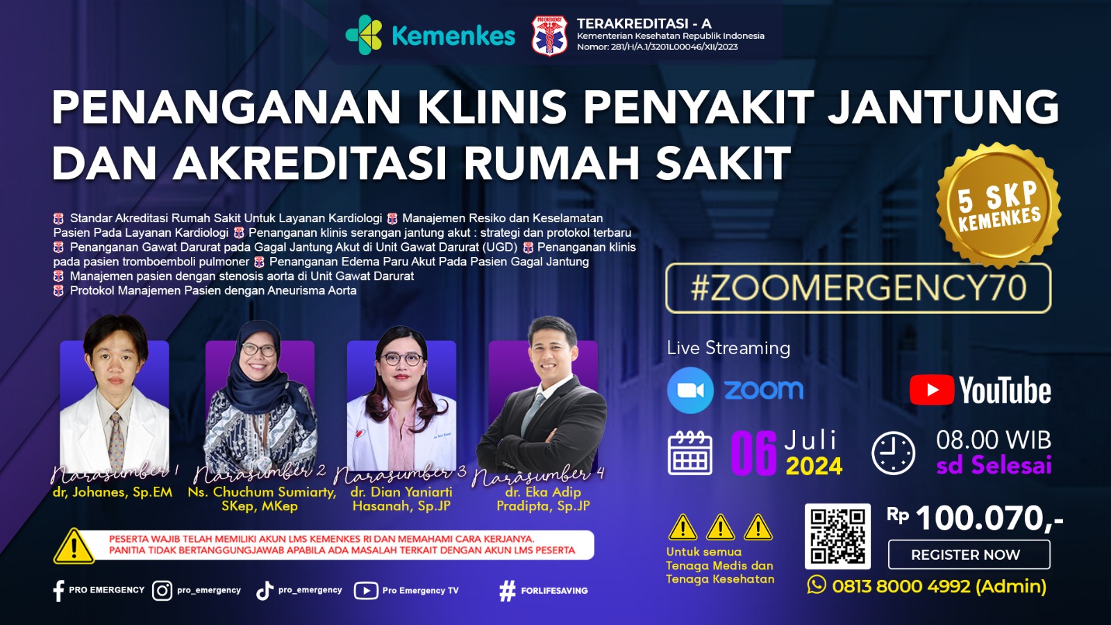 Webinar Penanganan Klinis Penyakit Jantung dan Akreditasi Rumah Sakit