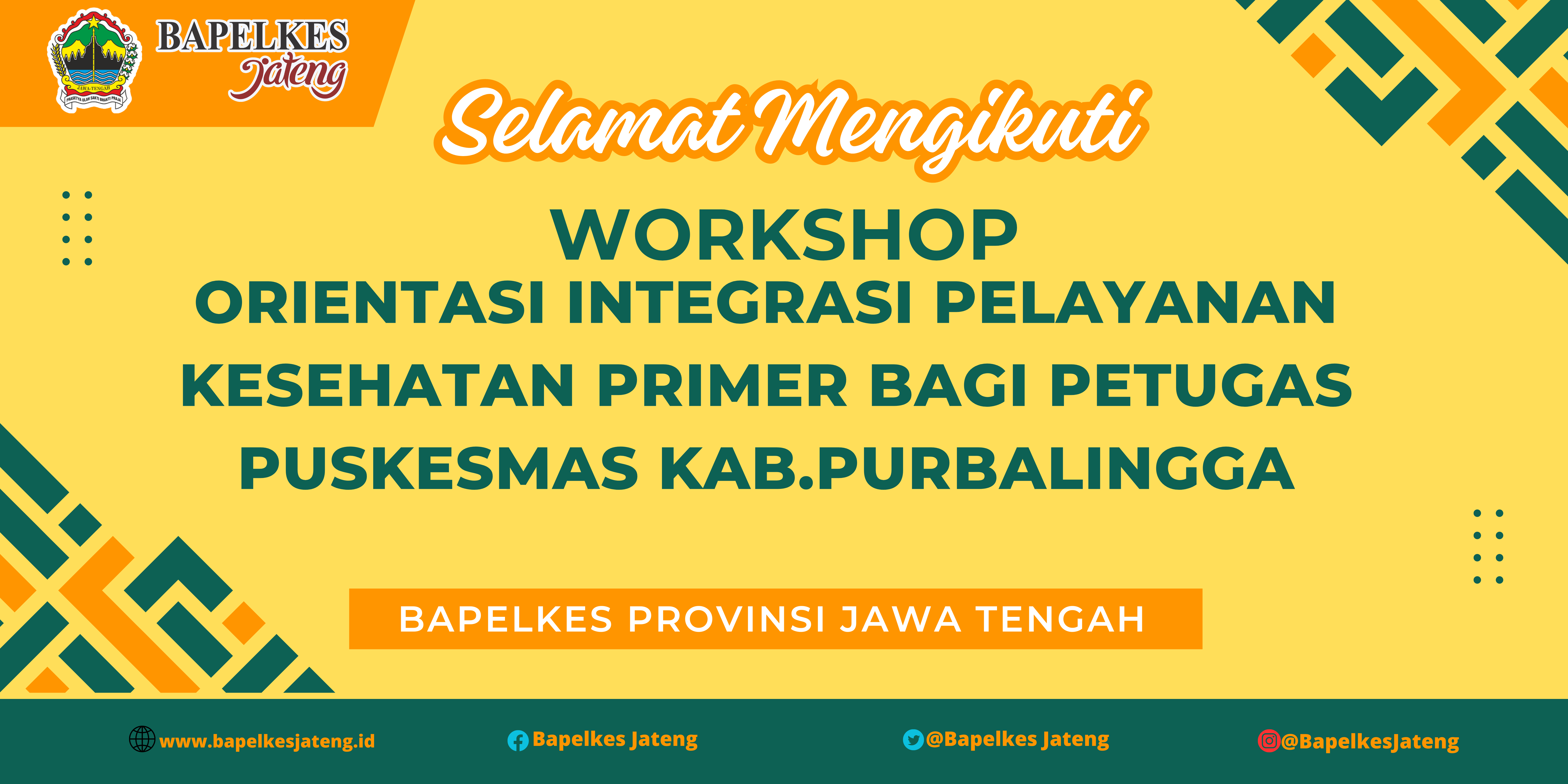 ORIENTASI INTEGRASI PELAYANAN KESEHATAN PRIMER BAGI PETUGAS PUSKESMAS KAB.PURBALINGGA
