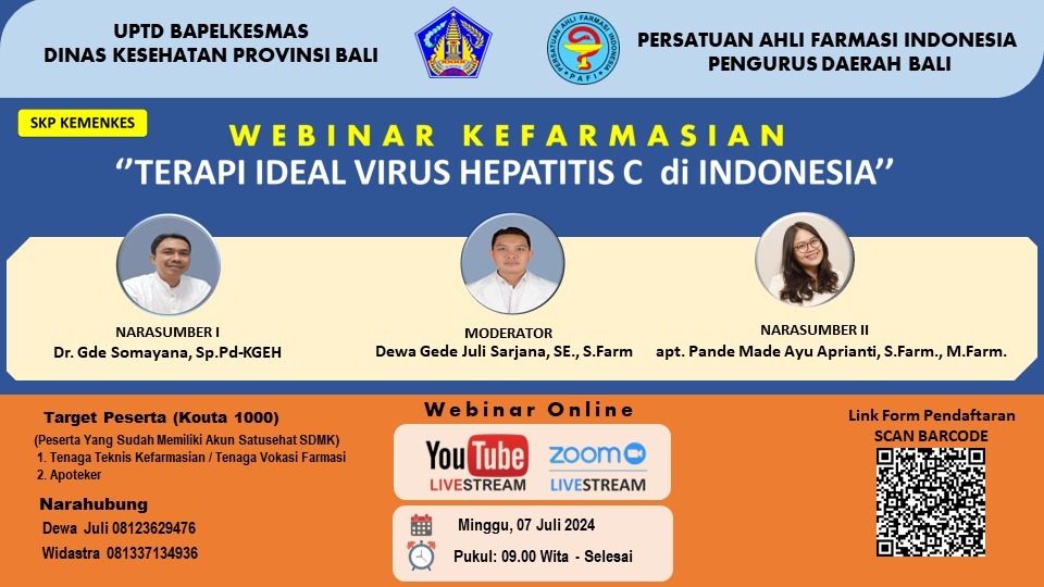 Webinar Kefarmasian Terapi Ideal Infeksi Virus Hepatitis C Di Indonesia