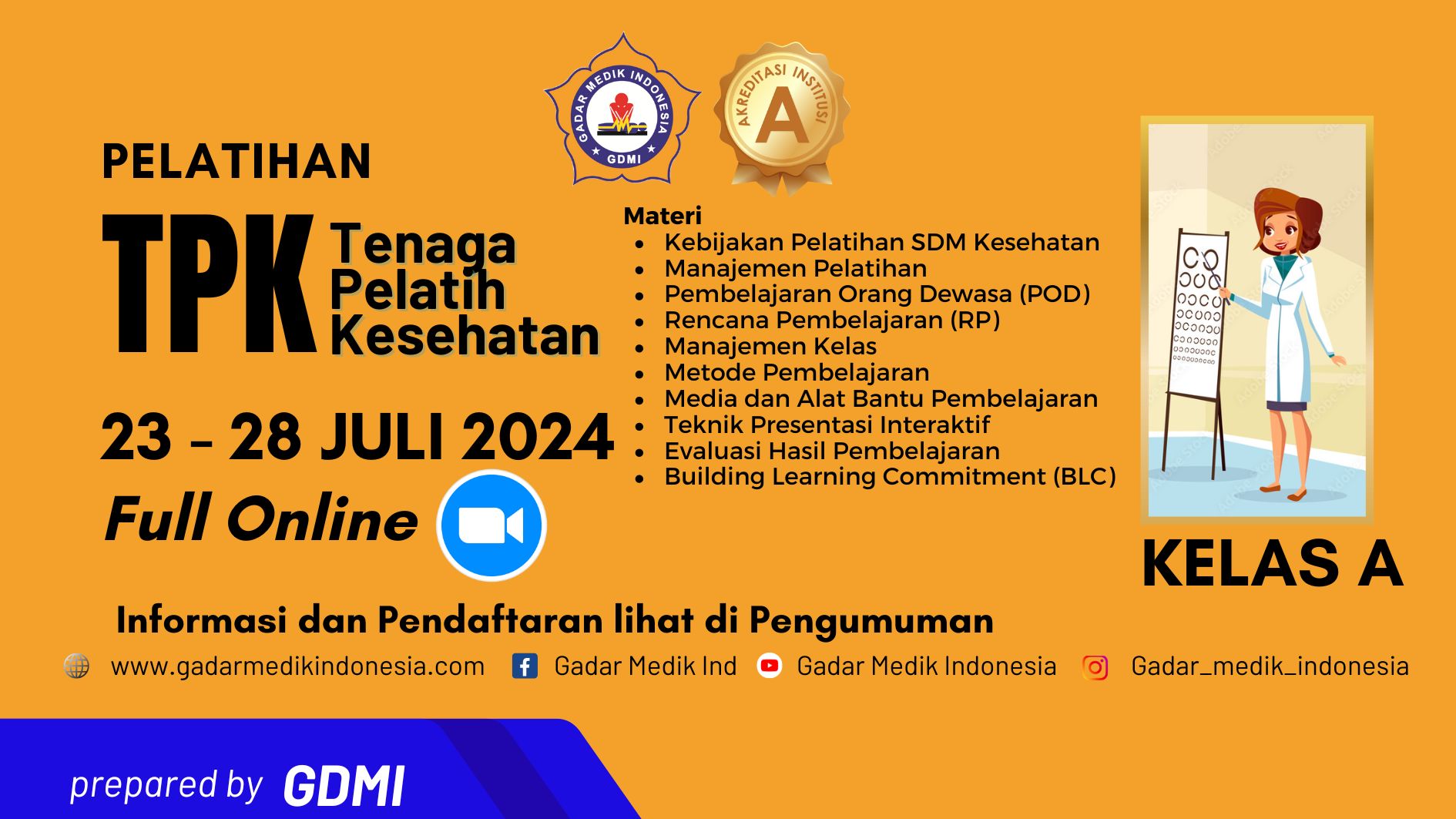Pelatihan Tenaga Pelatih Kesehatan (TPK) Batch III. Kelas A