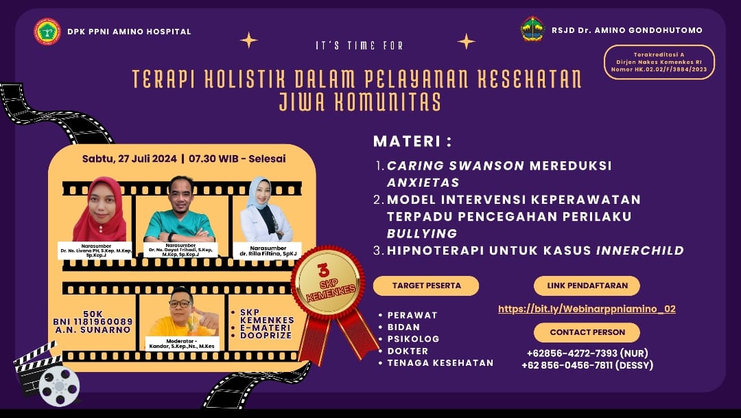 WEBINAR TERAPI HOLISTIK DALAM PELAYANAN KESEHATAN JIWA KOMUNITAS