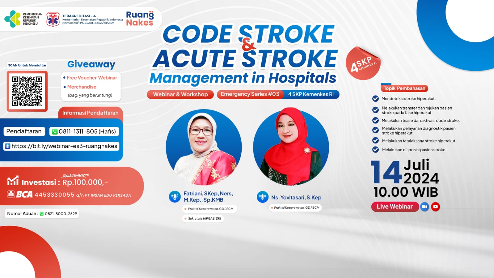 Webinar Code Stroke and Acute Stroke Management in Hospitals