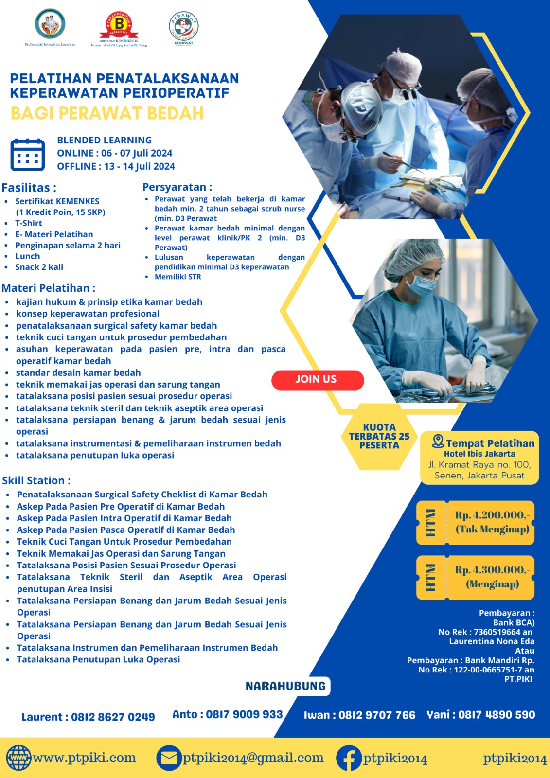 PENATALAKSANAAN KEPERAWATAN PERIOPERATIF BAGI PERAWAT KAMAR BEDAH 