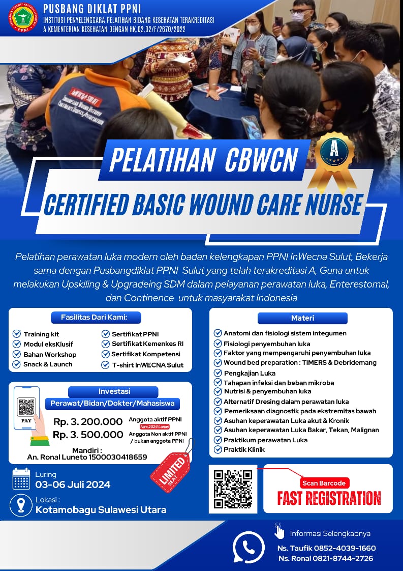 11078-Pelatihan Certified Basic Wound Care Nurse (CBWCN) di Kotamobagu