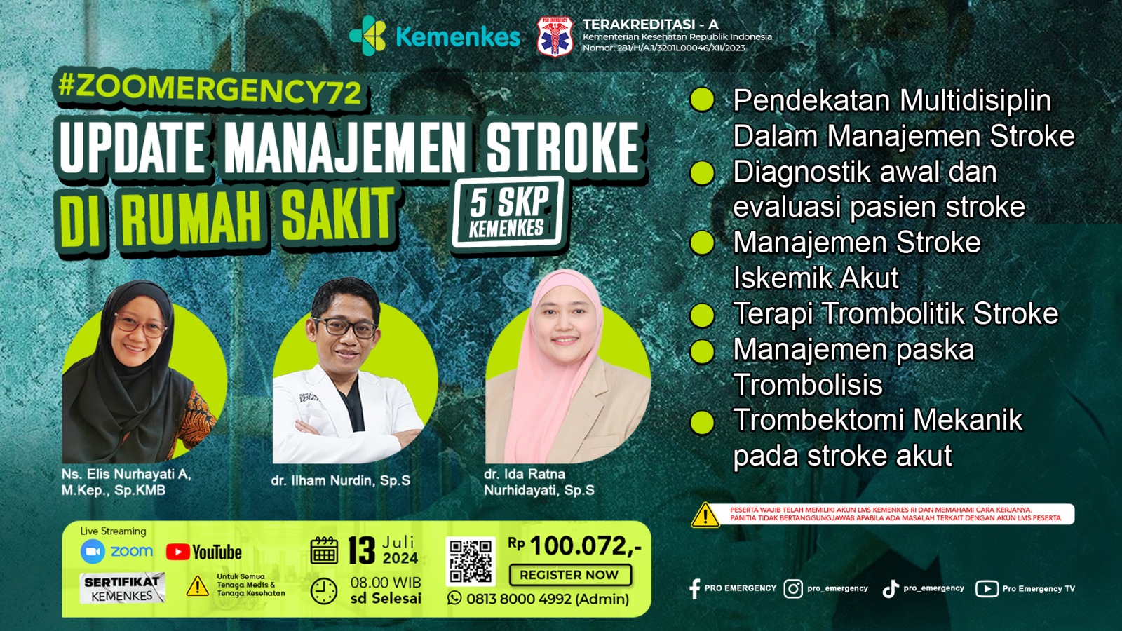 Webinar Update Manajemen Stroke di Rumah Sakit