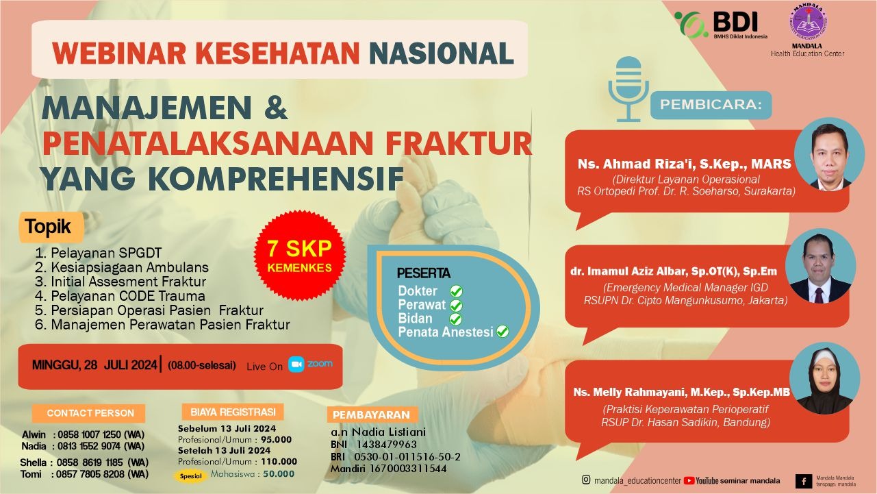 Webinar BDI - Mandala - Manajemen dan Tatalaksana Fraktur yang Komprehensif