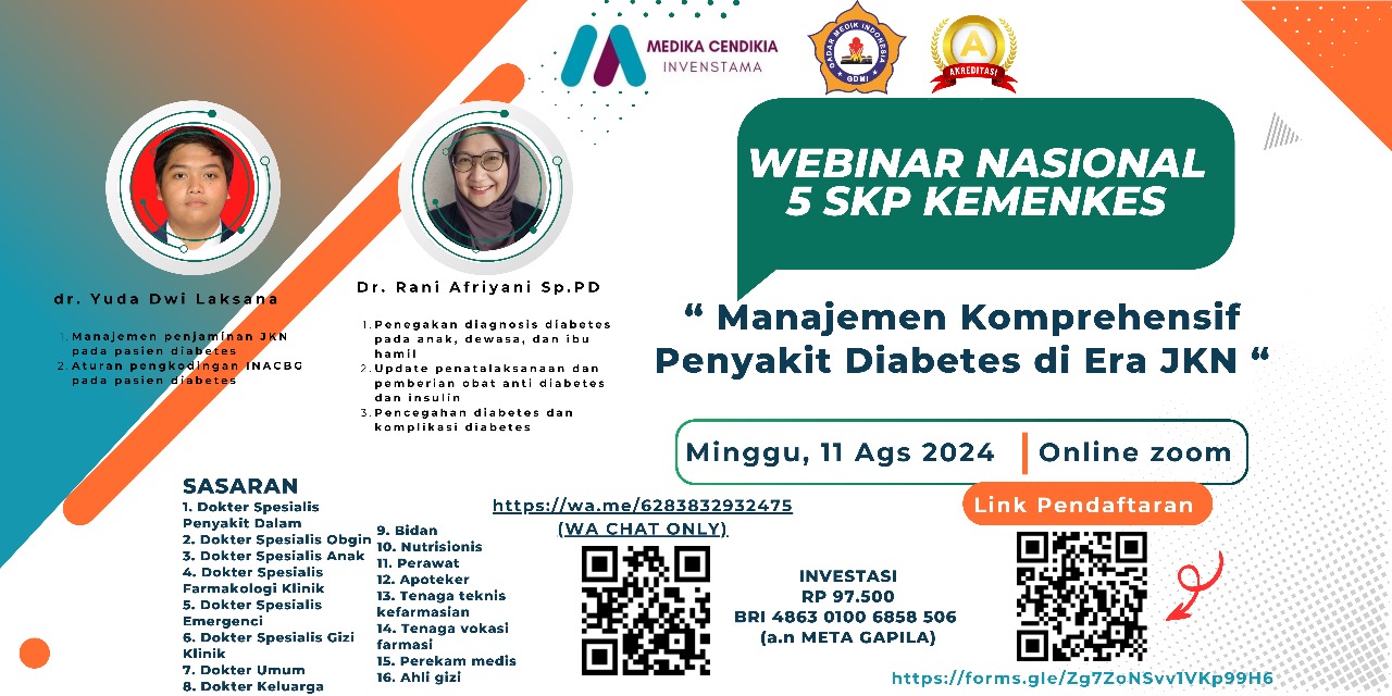 WEBINAR MANAJEMEN KOMPREHENSIF PENYAKIT DIABETES DI ERA JKN