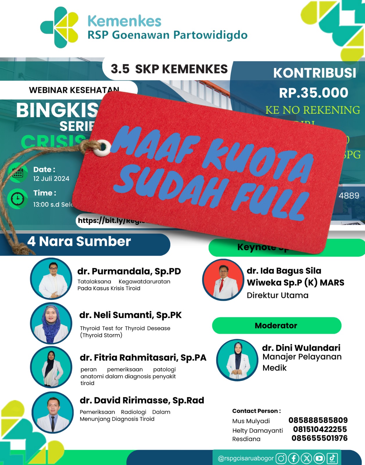 Webinar BINGKISAN RSPG Series 1 Crisis Thyroid