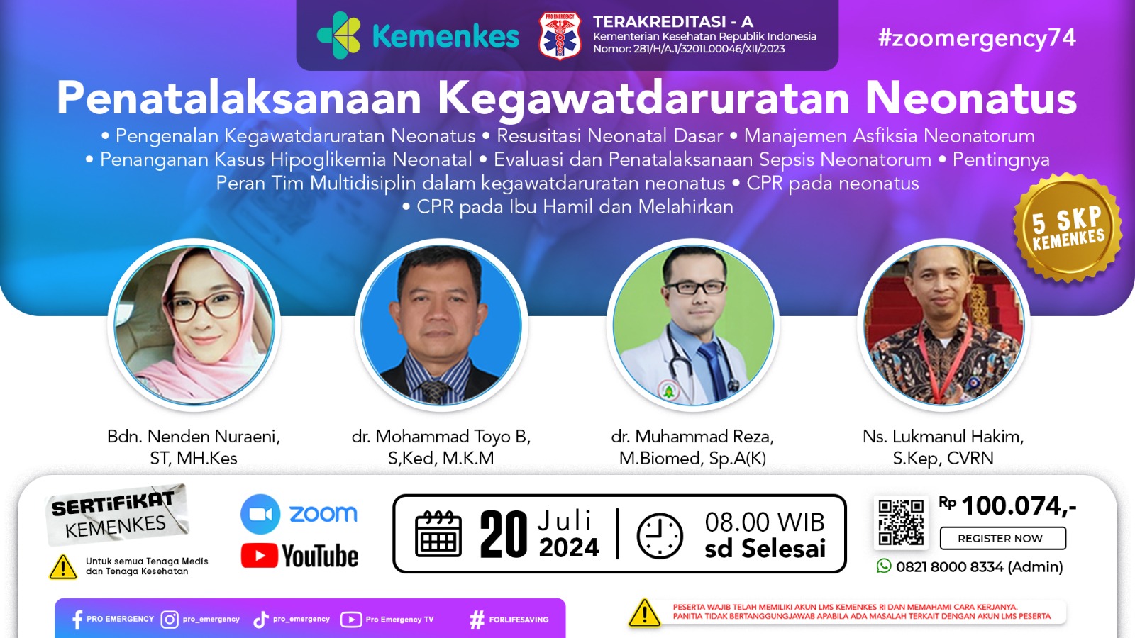 Webinar Penatalaksanaan Kegawatdaruratan Neonatus
