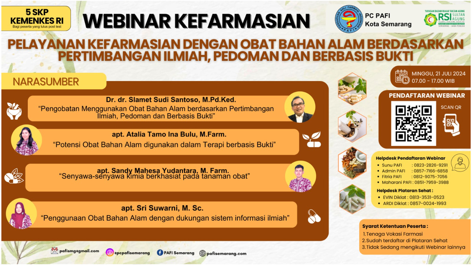 Pelayanan Kefarmasian Dengan Obat Bahan Alam Berdasarkan Pertimbangan Ilmiah, Pedoman, dan  Berbasis Bukti