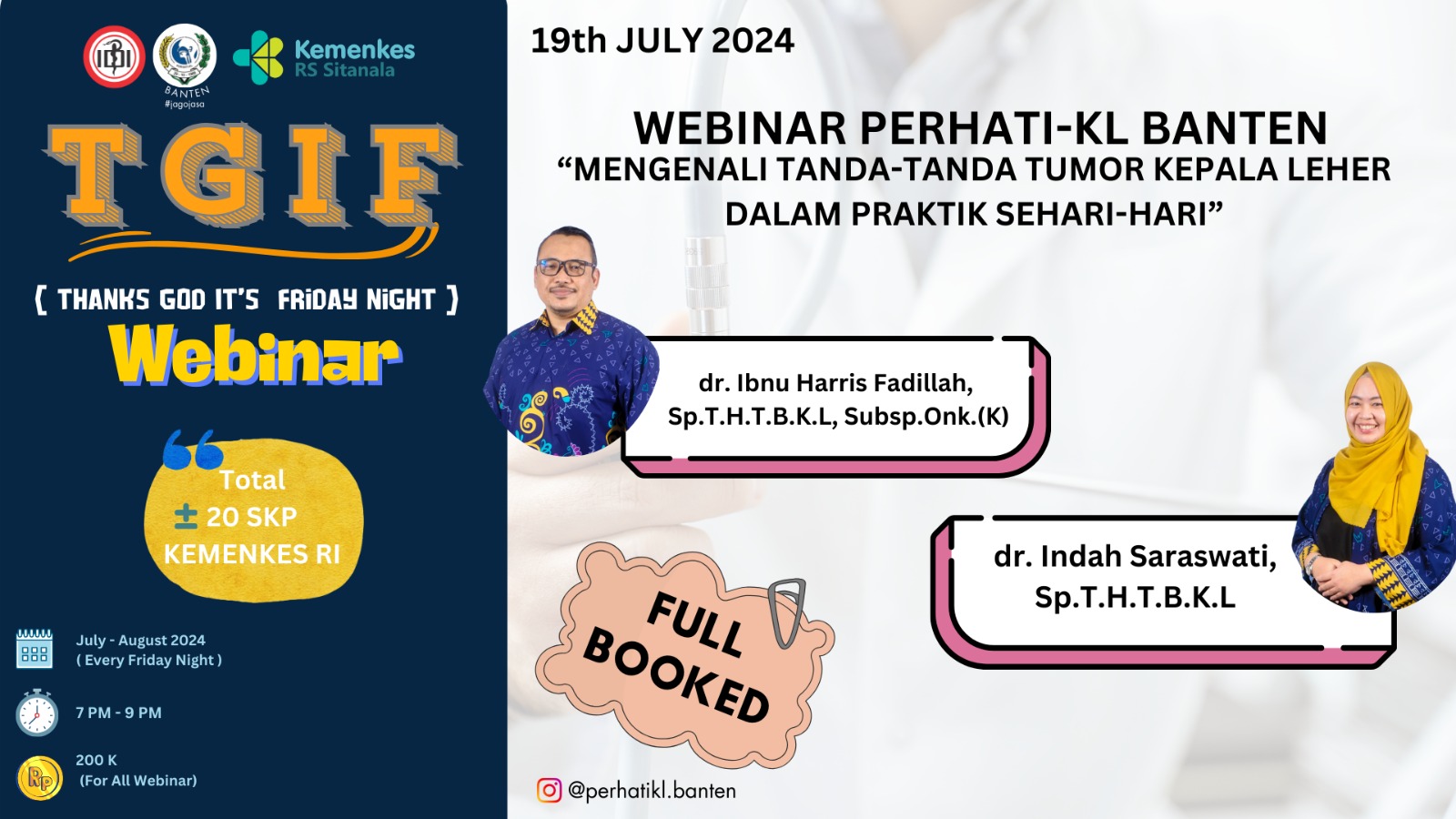 MENGENALI TANDA - TANDA TUMOR KEPALA LEHER DALAM PRAKTIK SEHARI-HARI