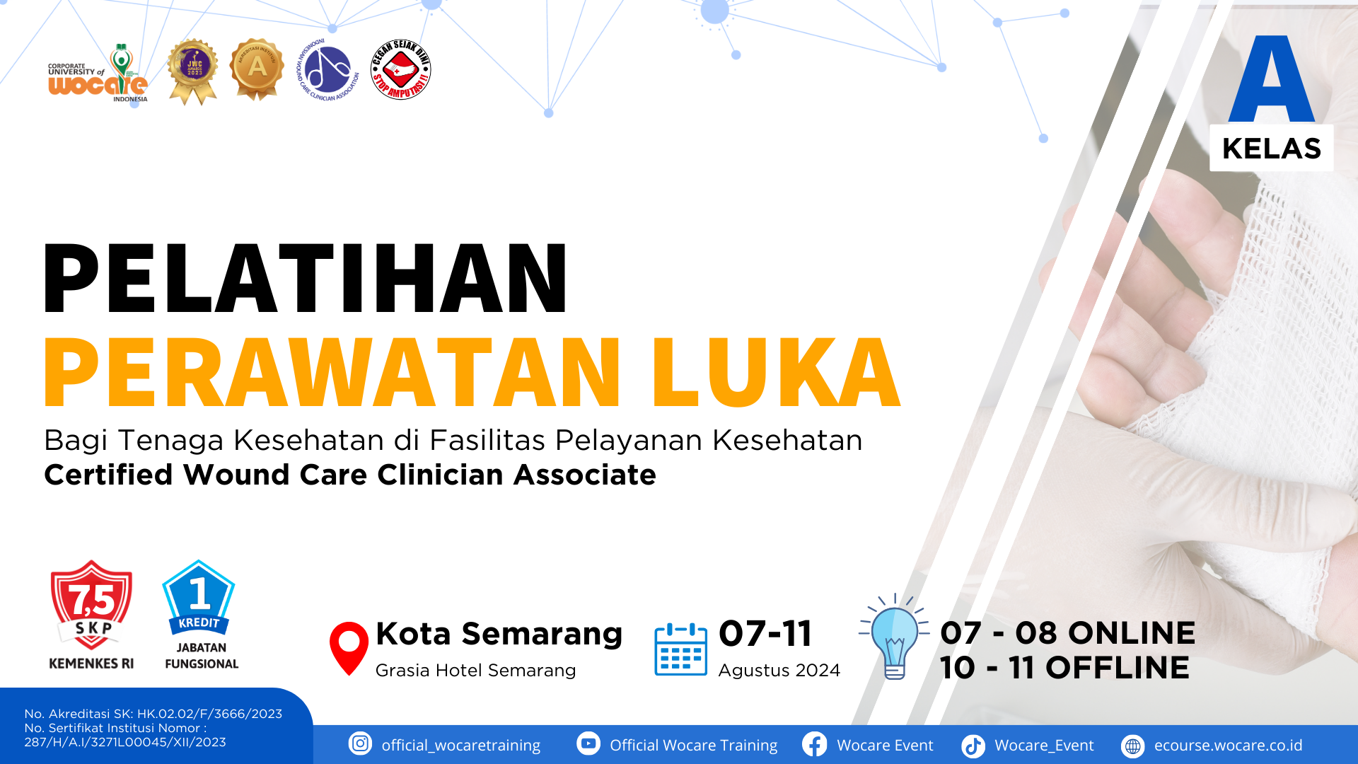 GR.039 - Pelatihan Perawatan Luka bagi Praktisi Kesehatan di Fasilitas Pelayanan Kesehatan